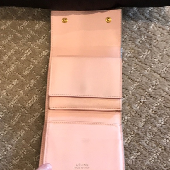 Vintage Celine Gray Leather Tri-Fold Wallet EUC - Picture 5 of 6